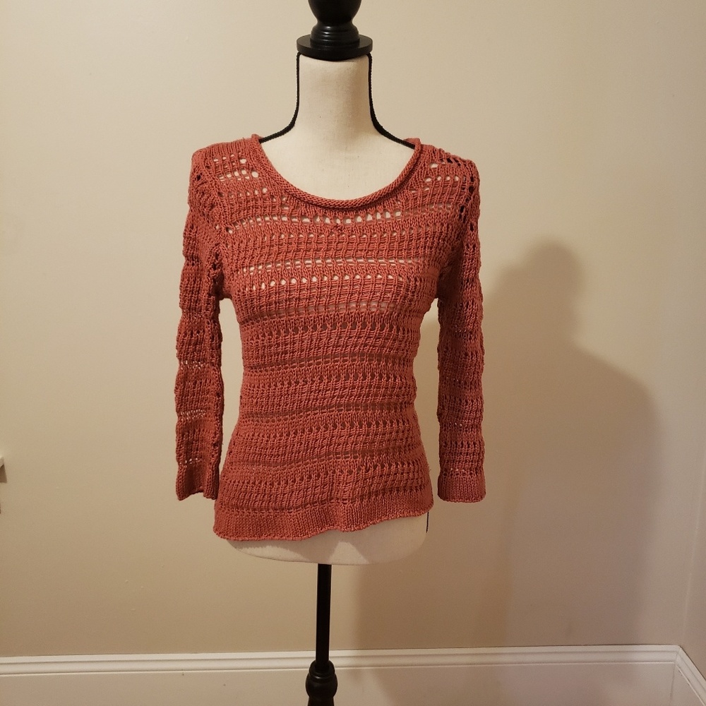 Pink Crochet Sweater